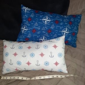 nautical boating themed throw pillows
